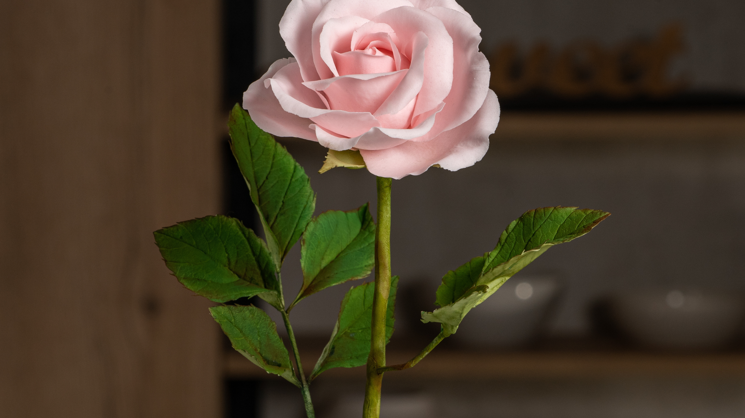 Rosa en pasta de goma