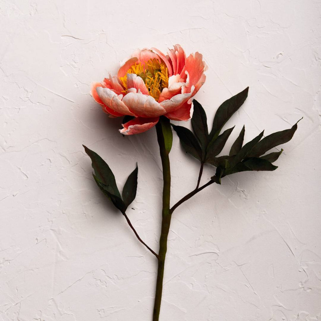 Flor Peonía realizada en papel de arroz