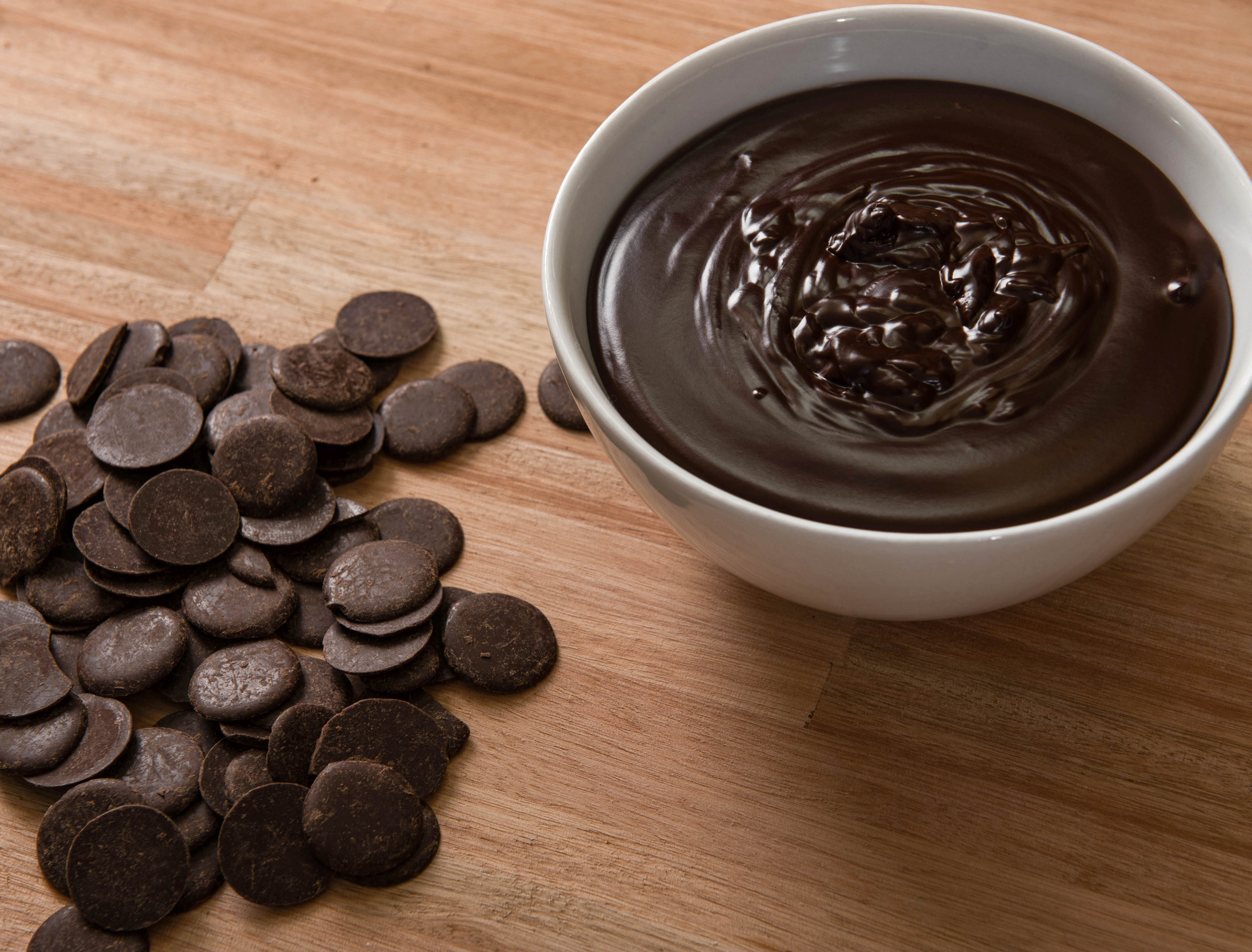 Ganache de chocolate semiamargo