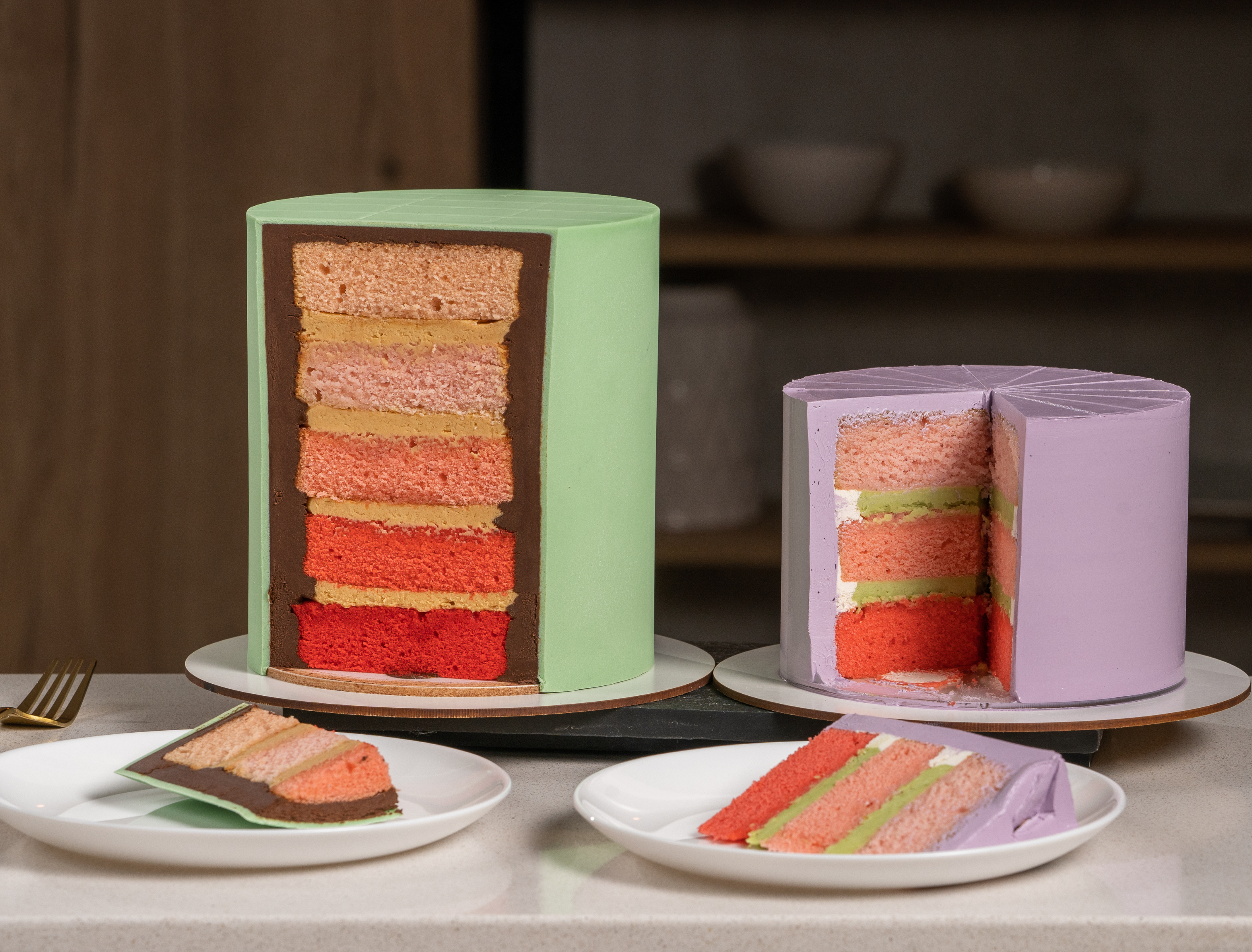 como cortar pasteles altos y de un piso